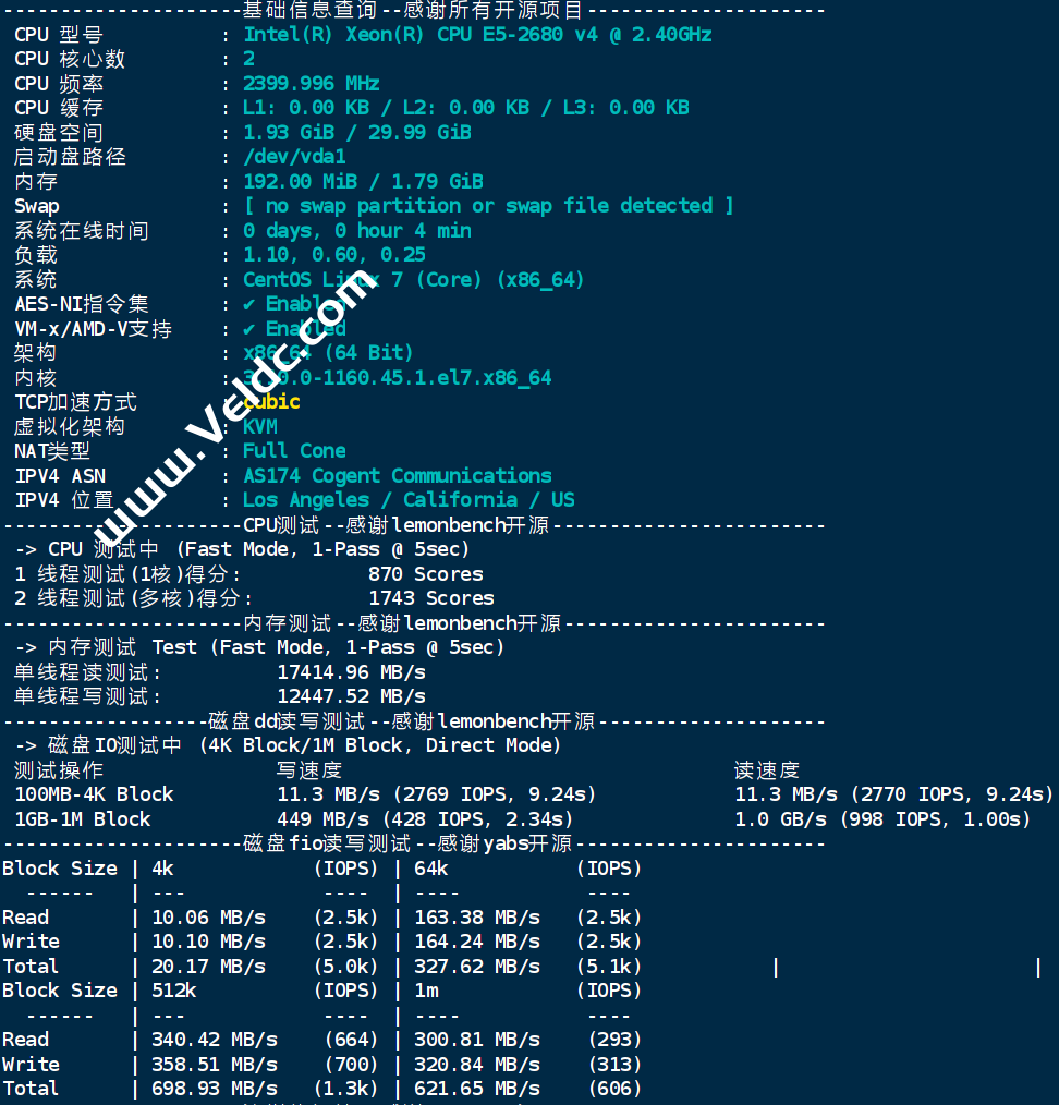 WePC：美西9929双isp线路VPS测评，流媒体解锁能力强，2核1GB内存/300 Mbps@1 TB，月付33.9元起