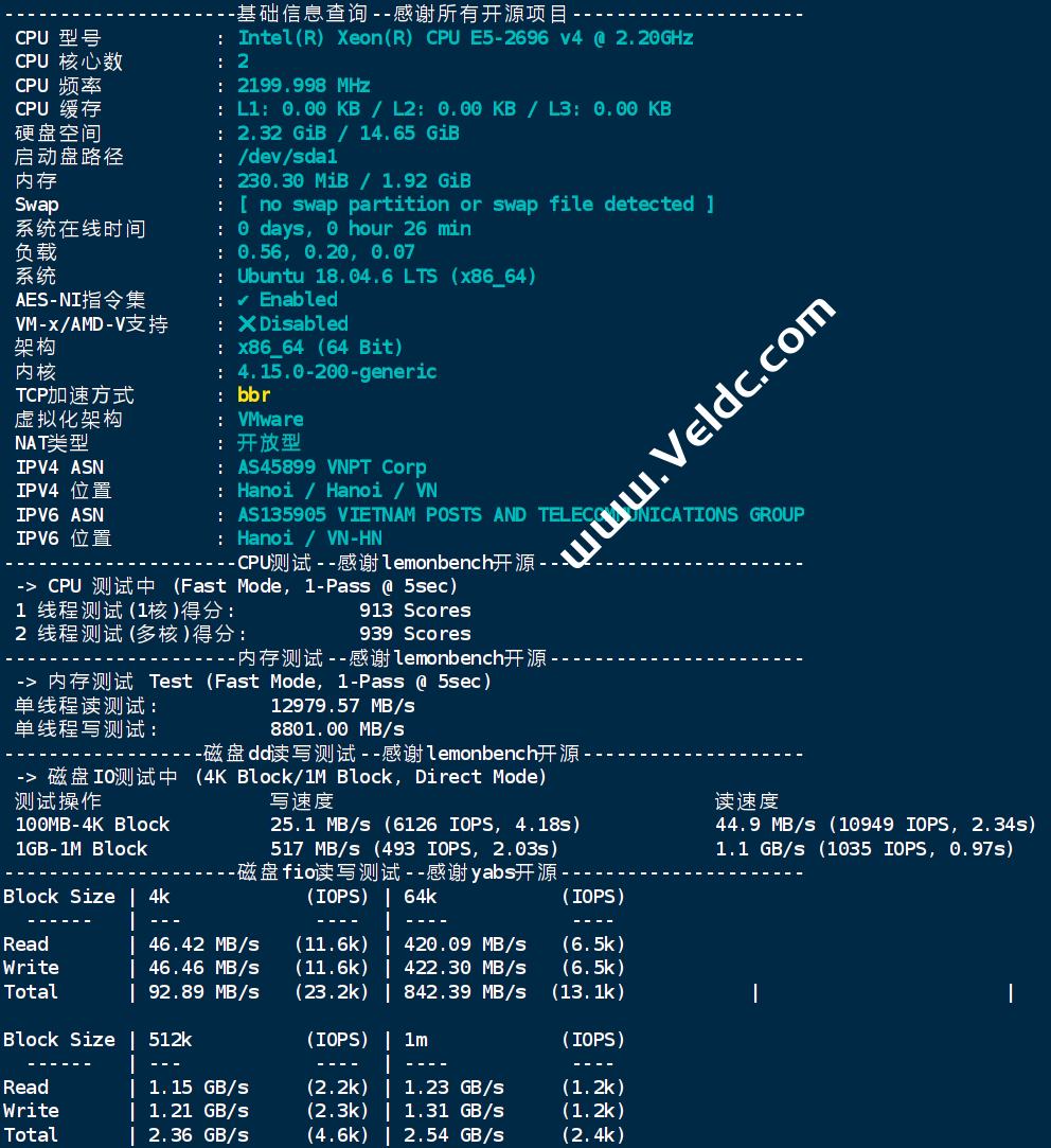 TotHost：越南VPS/VNPT线路测评，100Mbps不限流量，电信/联通直连，解锁奈飞/ChatGPT/TikTok等，月付$2.4起