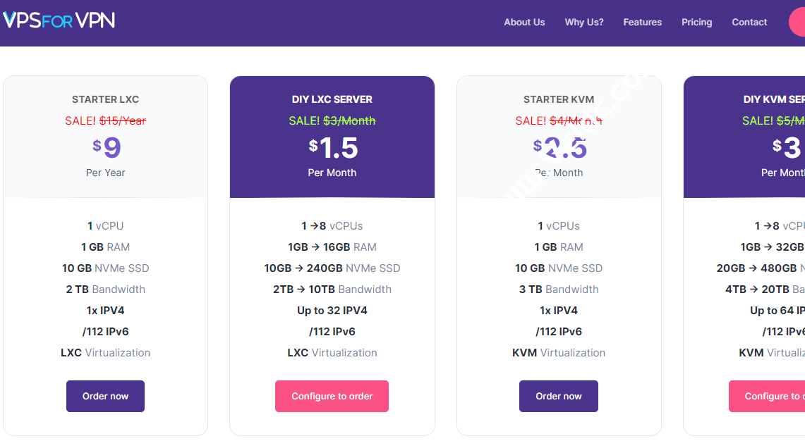 VPSforVPN：美国便宜VPS，LXC/KVM虚拟化，1Gbps@2 TB，年付9美元起，支持定制配置，最多支持64个IP